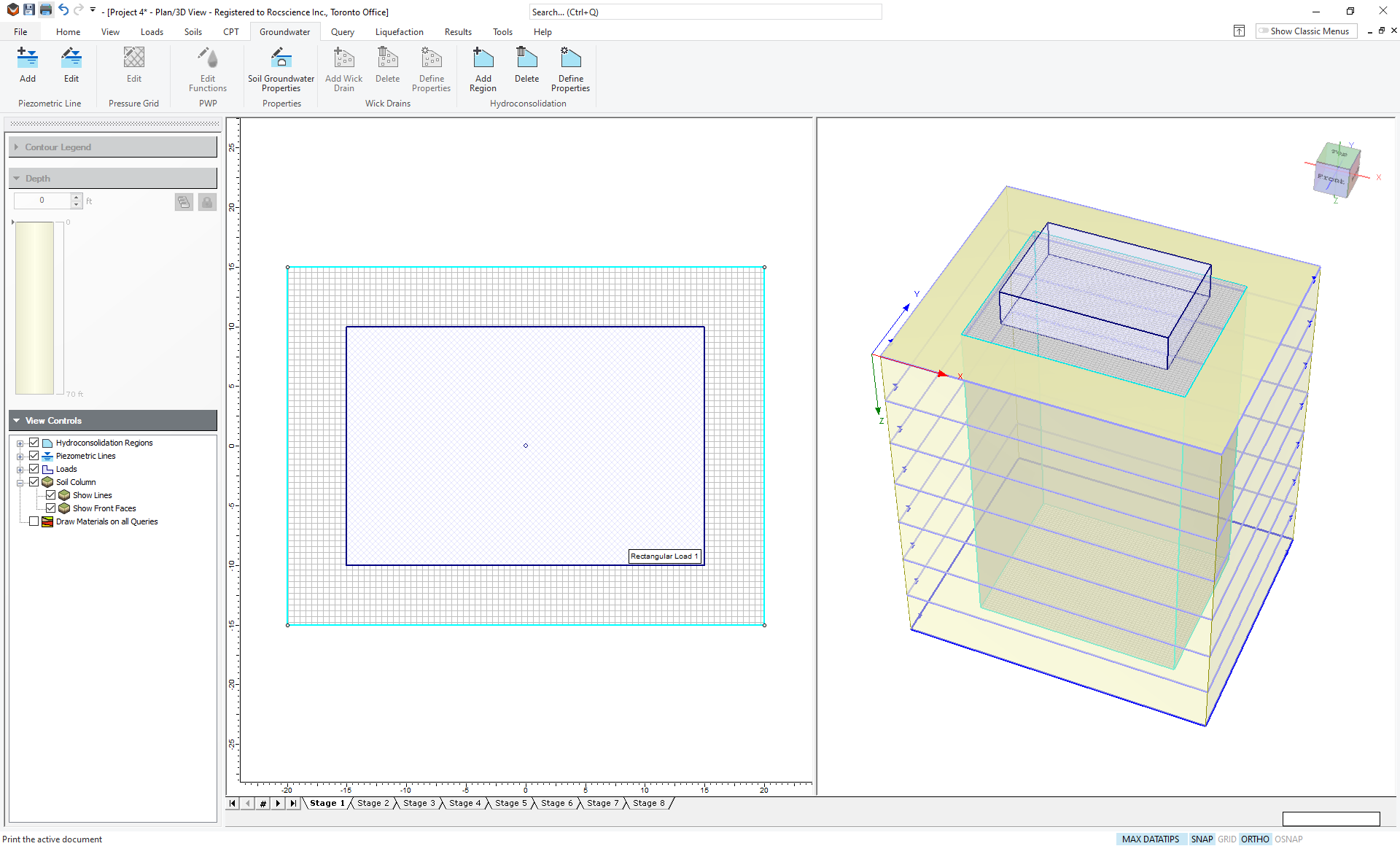 2D and 3D View of Model